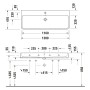 Duravit Qatego Waschtisch 120 x 47 cm, ohne Hahnloch, mit HygieneGlace