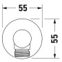 Duravit Wandanschlussbogen ohne Brausehalter mit runder Rosette