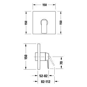 Duravit Manhattan Einhebel-Brausemischer Unterputz