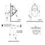 VitrA Liquid Urinal integrierte Touch Free-Spülsteuerung, Netzbetrieb 230 V