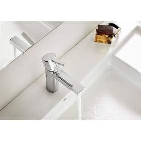 Miscelatore monocomando per lavabo Roca Naia con scarico a leva