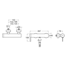 Miscelatore doccia a parete Roca Ona monocomando