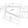 Duravit Paiova Whirlwanne 180 x 140 cm mit Combi-System P, Rückenschräge rechts