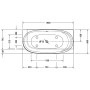 Duravit Cape Cod Whirlwanne Ecke rechts 190 x 90 cm mit Air-System