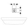 Geberit Brenta Waschtischarmatur Wandmontage, Generatorbetrieb, für UP-Funktionsbox