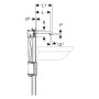 Geberit Brenta Waschtischarmatur Wandmontage, Generatorbetrieb, für UP-Funktionsbox