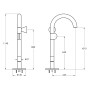 VitrA Liquid Einhebel-Waschtischmischer, Bodenmontage, Griff rechts