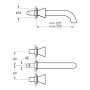 VitrA Liquid Zweigriff-Waschtischarmatur 25,5 cm