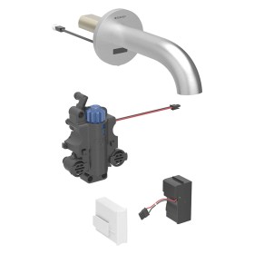 Geberit Piave Waschtischarmatur Wandmontage, Netzbetrieb, für UP-Funktionsbox