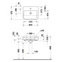 Duravit Qatego Halbeinbauwaschtisch 55 x 47 cm