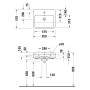 Duravit Qatego Halbeinbauwaschtisch 55 x 47 cm, mit HygieneGlace