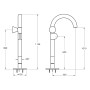 VitrA Liquid Einhebel-Waschtischmischer, Bodenmontage, Griff links