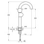 VitrA Liquid Einhebel-Waschtischmischer 39 cm, Linkshänder-Version