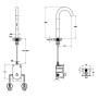 VitrA Liquid Touchless-Waschtischmischer 39 cm, Netzanschluss