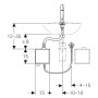 Geberit Piave Waschtischarmatur Standmontage, Batteriebetrieb, mit AP-Funktionsbox