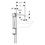 Geberit Piave Waschtischarmatur Wandmontage, Generatorbetrieb, für UP-Funktionsbox