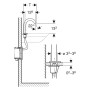 Geberit Piave Waschtischarmatur Standmontage, Generatorbetrieb, für UP-Funktionsbox