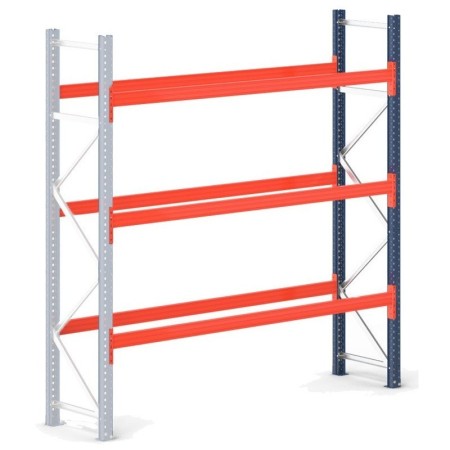 PALETTENREGAL ANBAUELEMENT 4.5m hoch - 2.7m breit - 110cm tief 12 Palettenplätze