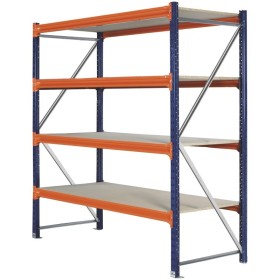 LAGERREGAL GRUNDELEMENT 2m hoch - 1.8m breit - 80cm tief - 4 Ebene