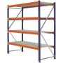 LAGERREGAL GRUNDELEMENT 2m hoch - 1.8m breit - 80cm tief - 4 Ebene