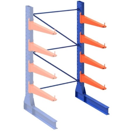 KRAGARMREGAL EINSEITIG ANBAUELEMENT 4m hoch - 80cm armtiefe - 1.1m breit