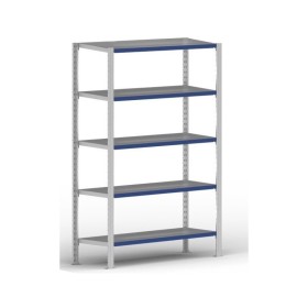 EVOLUTION GRUNDREGAL 2m hoch - 40cm tief - 100cm breit - 5 Ebene, grau