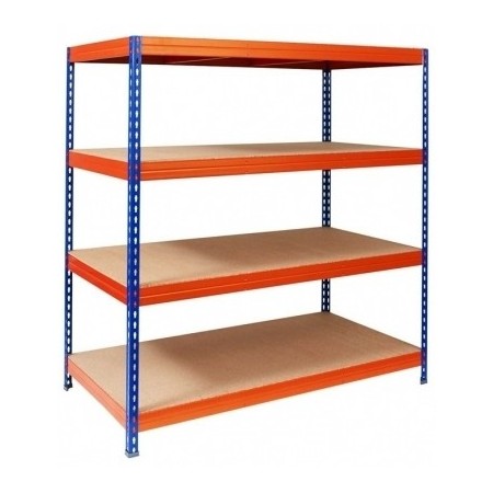 WEITSPANNREGAL 2000kg - 176cm hoch - 160cm breit - 60cm tief - 4 Ebene - Blau