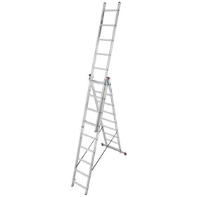 Mehrweckleiter 3-teilig, 3 x 9 Sprossen