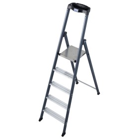 Monto Stufen-Stehleiter SePro S eloxiert 5 Stufen