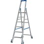 Stabilo Stufen-Stehleiter, fahrbar 6 Stufen