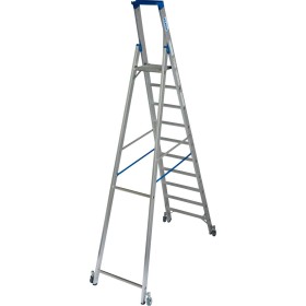 Stabilo Stufen-Stehleiter, fahrbar 10 Stufen