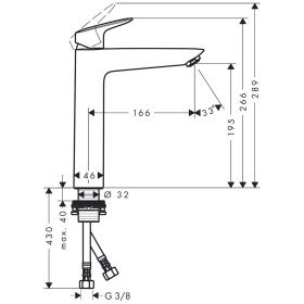 hansgrohe Logis Einhebel-Waschtischmischer 190 ohne Ablaufgarnitur
