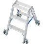 Stabilo Stufen-Doppelleiter, fahrbar 2x3 Stufen