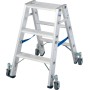 Stabilo Stufen-Doppelleiter, fahrbar 2x3 Stufen
