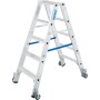 Stabilo Stufen-Doppelleiter, fahrbar 2x5 SStufen