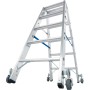 Stabilo Stufen-Doppelleiter, fahrbar 2x5 SStufen