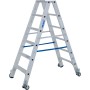 Stabilo Stufen-Doppelleiter, fahrbar 2x6 Stufen