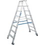 Stabilo Stufen-Doppelleiter, fahrbar 2x8 Stufen