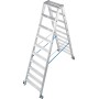Stabilo Stufen-Doppelleiter, fahrbar 2x10 Stufen