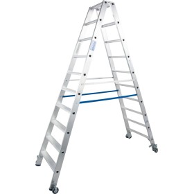 Stabilo Stufen-Doppelleiter, fahrbar 2x10 Stufen