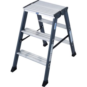 Monto Stufen-Doppelleiter SePro D eloxiert 2x3 Stufen