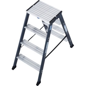 Monto Stufen-Doppelleiter SePro D eloxiert 2x4 Stufen