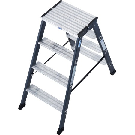 Monto Stufen-Doppelleiter SePro D eloxiert 2x4 Stufen