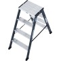 Monto Stufen-Doppelleiter SePro D eloxiert 2x4 Stufen