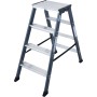 Monto Stufen-Doppelleiter SePro D eloxiert 2x4 Stufen