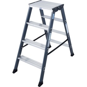 Monto Stufen-Doppelleiter SePro D eloxiert 2x4 Stufen