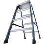 Monto Stufen-Doppelleiter SePro D eloxiert 2x4 Stufen