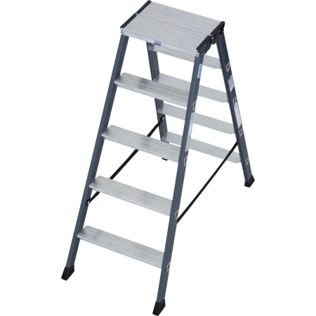 Monto Stufen-Doppelleiter SePro D eloxiert 2x5 Stufen
