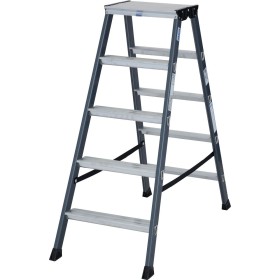Monto Stufen-Doppelleiter SePro D eloxiert 2x5 Stufen