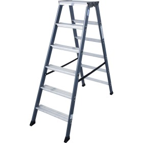 Monto Stufen-Doppelleiter SePro D eloxiert 2x6 Stufen